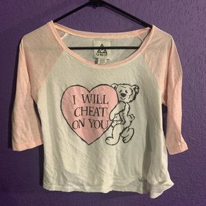 UNIF I will cheat on you crop top